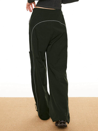 Ladies' Elastic Waist Contrast Trousers