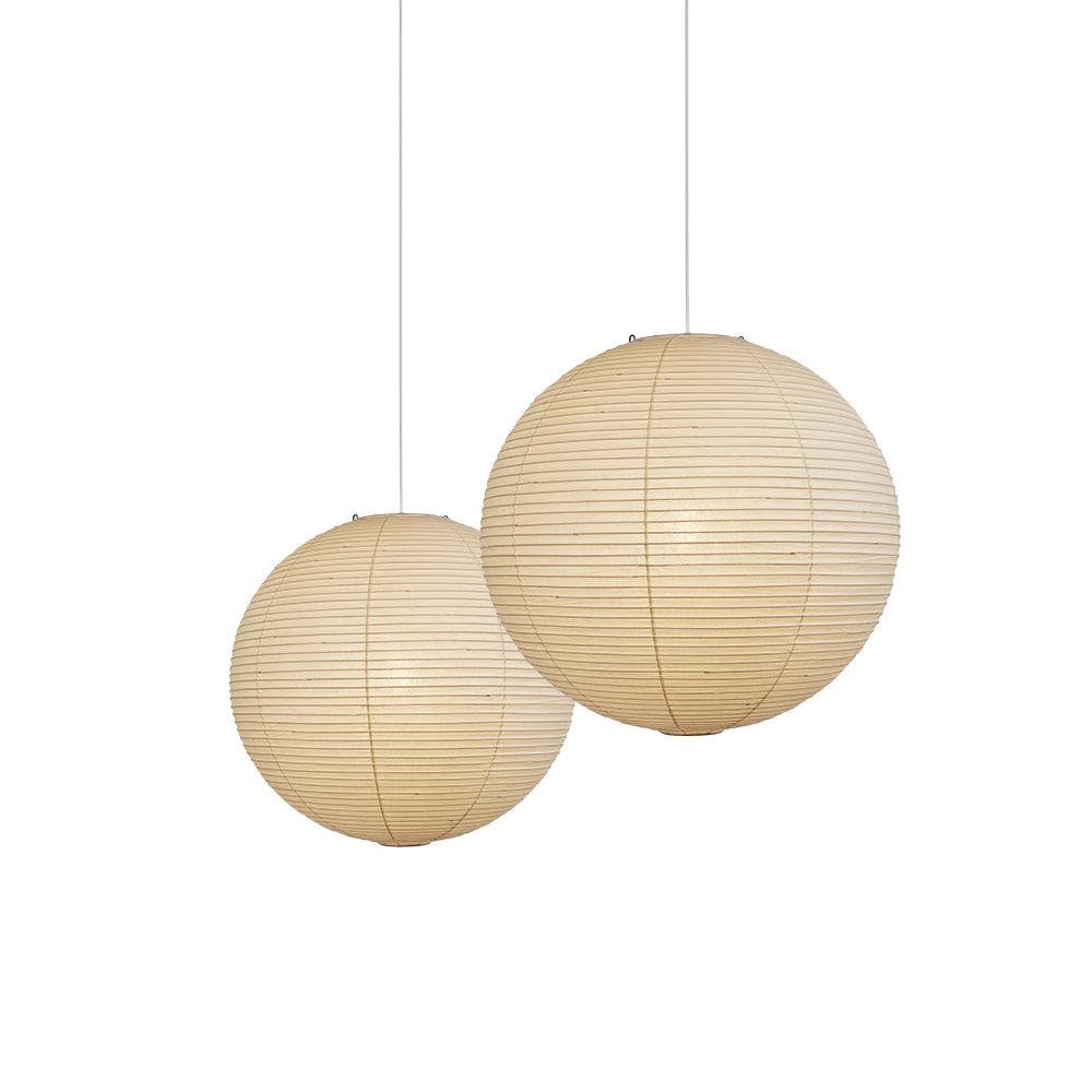 Simple White Cotton Shade Pendant Light with Metal Frame