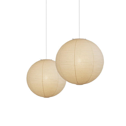 Simple White Cotton Shade Pendant Light with Metal Frame