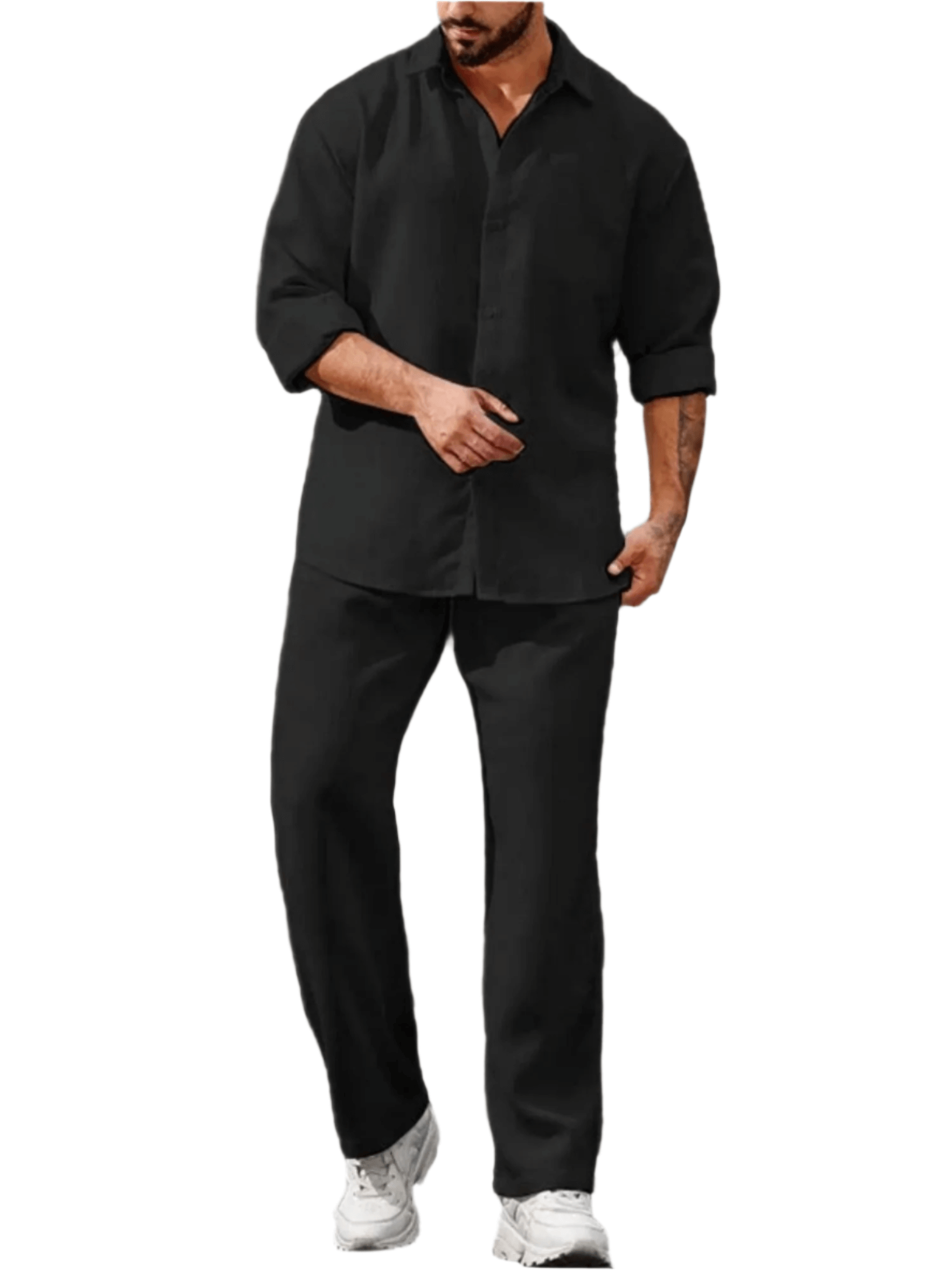 Comfortable Men's Lounge Pants Shirt Set - Luxivelle