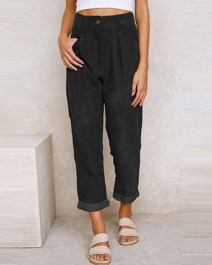 Ladies' Ribbed Cotton Pants