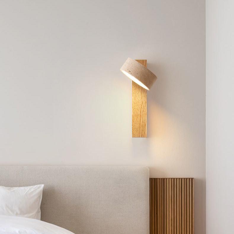 Adjustable Natural Wood LED Wall Light