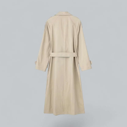 Classic Women's Belted Long Trench Coat