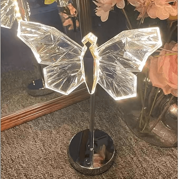 Colorful Glass Butterfly Desk Light Lamp