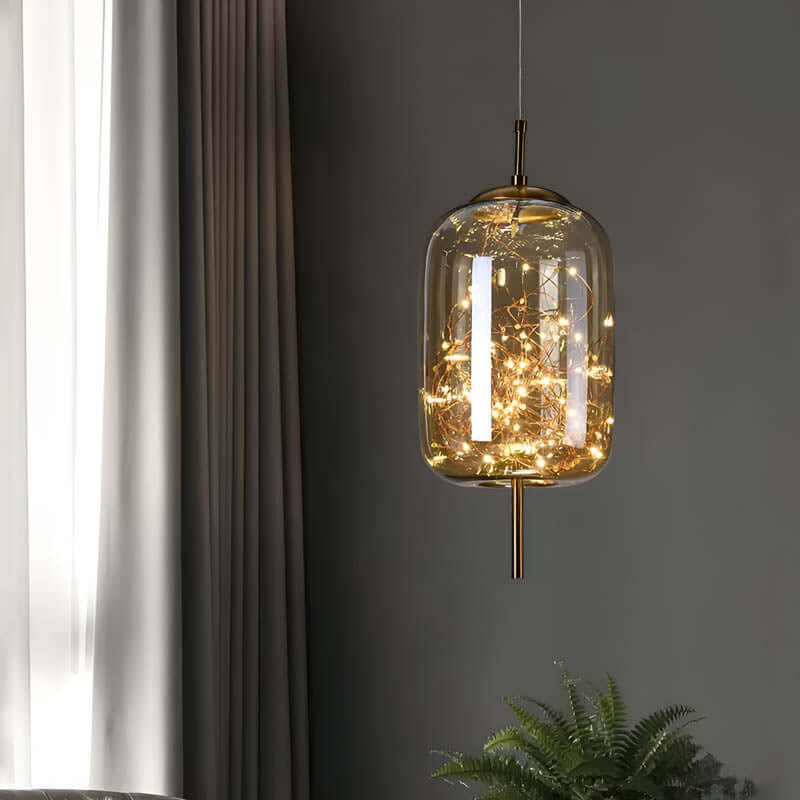 Warm Bronze Multi Light Pendant Lamp