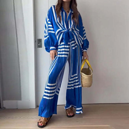 Vintage Inspired Women's Long Sleeve Top Set - Luxivelle