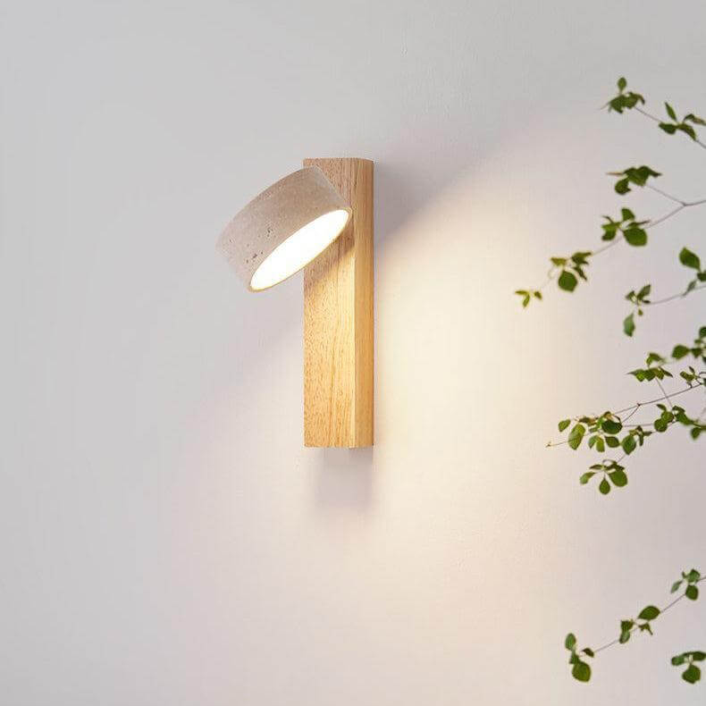 Adjustable Natural Wood LED Wall Light