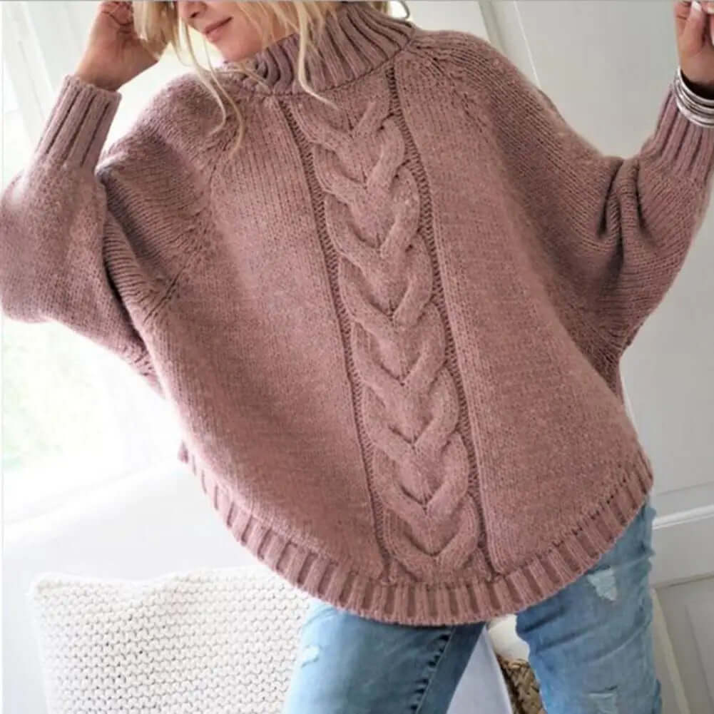 Cozy Oversized Turtleneck Wool Winter Sweater