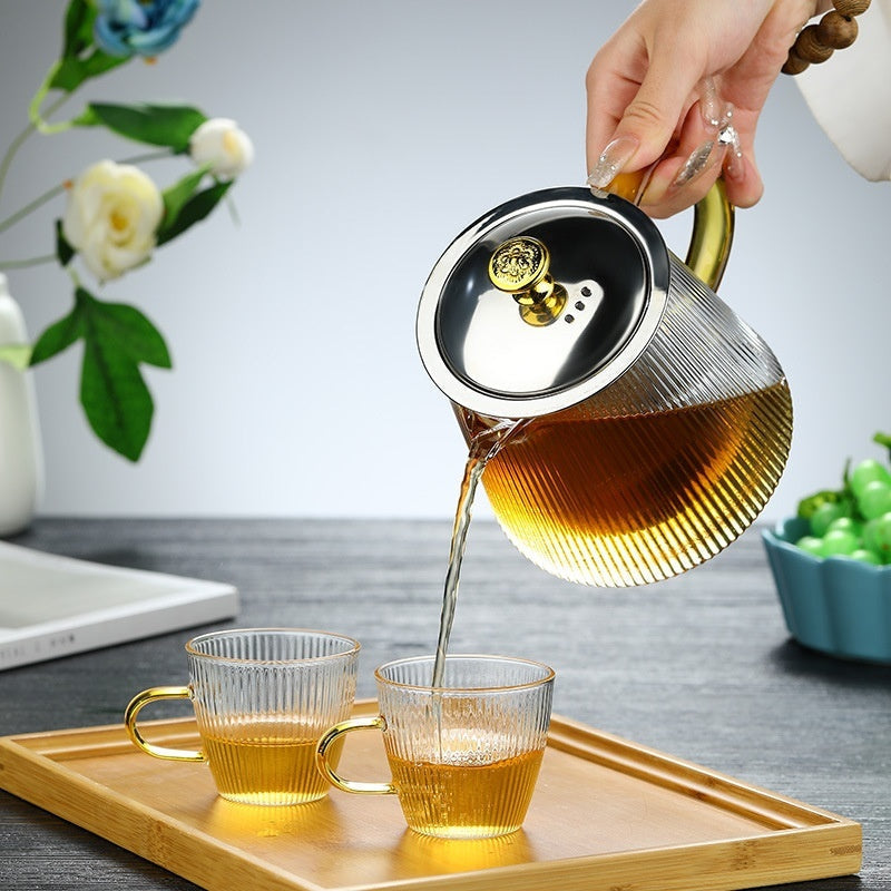 Clear Borosilicate Glass Teapot - Sleek Design
