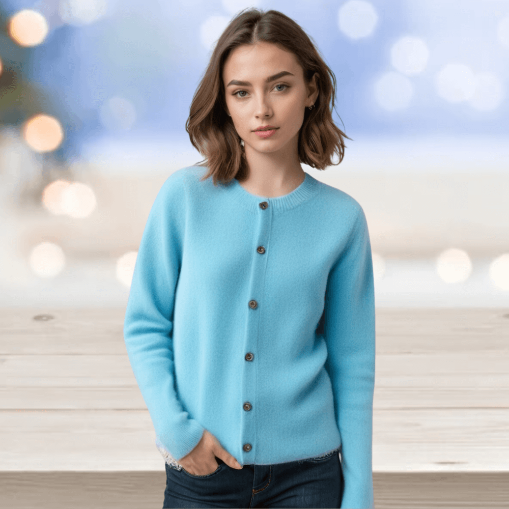 Soft V Neck Cashmere Sweater for Women