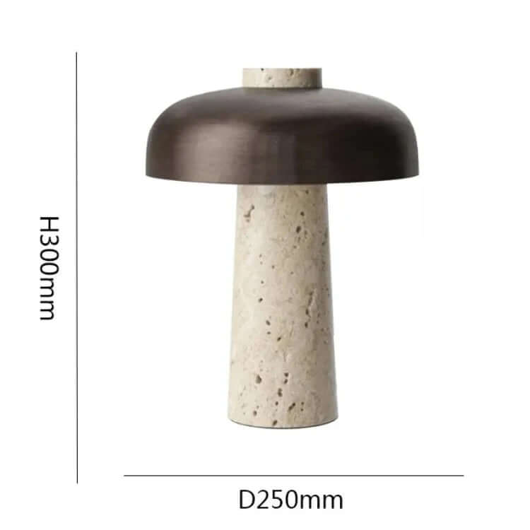 Rustic Rock Desk Lamp with Scandinavian Style