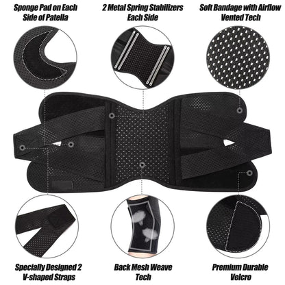 Comfortable Knee Pads with Extra Support and Adjustable Strap