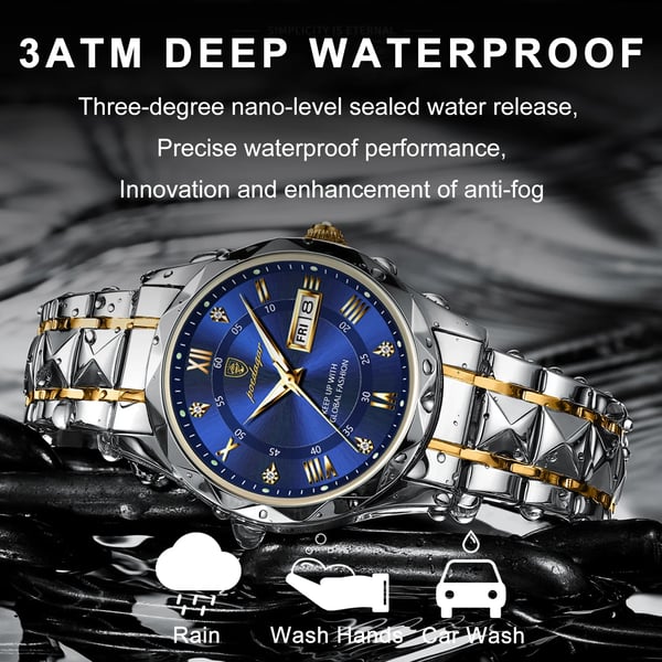 Premium Mens Water Resistant Watch with Date Display