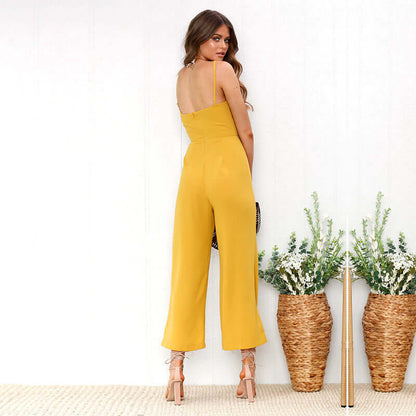 Sexy Strapless Wide Leg Romper
