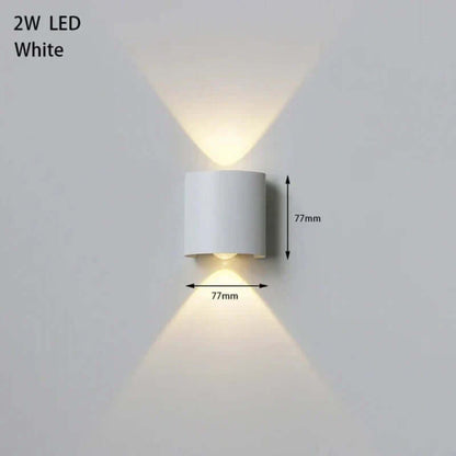 Durable Outdoor Wall Lamp 2W Waterproof IP65