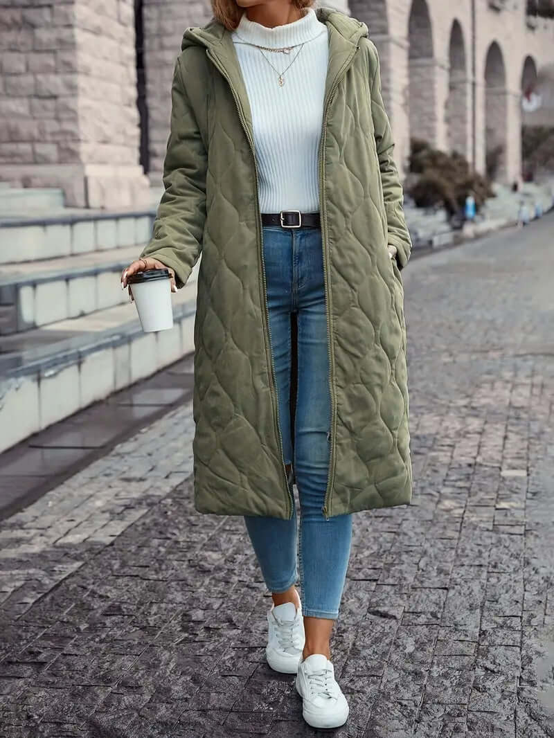 Warm Women's Padded Down Jacket with Hood