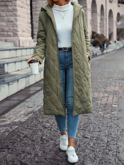 Warm Women's Padded Down Jacket with Hood