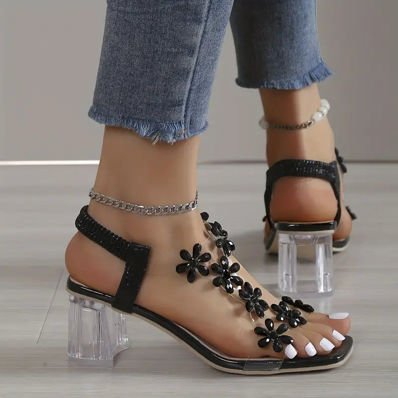 Women's Glamorous Gemstone High Heel Sandals