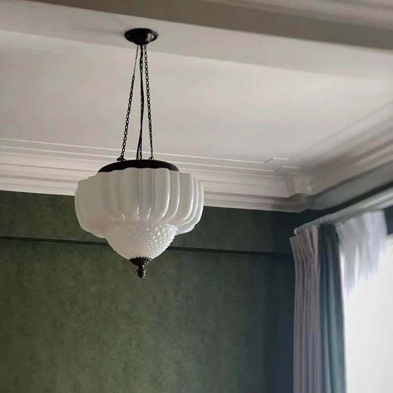 Contemporary Chrome Hanging Light Fixture