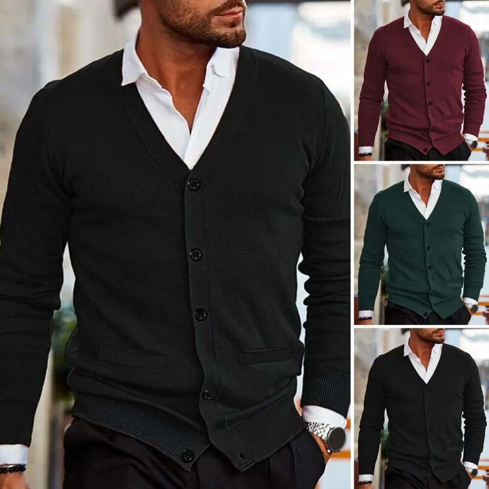 Classic Crew Neck Sweater Cardigan