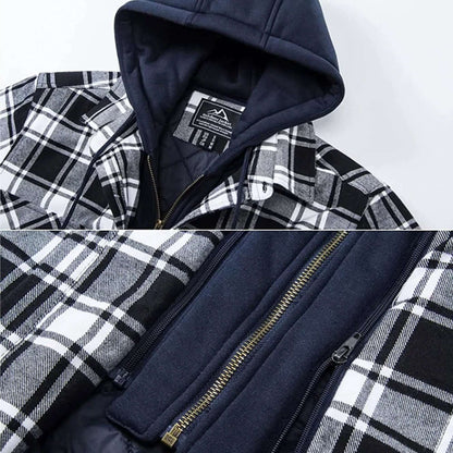 Classic Plaid Men's Winter Jacket