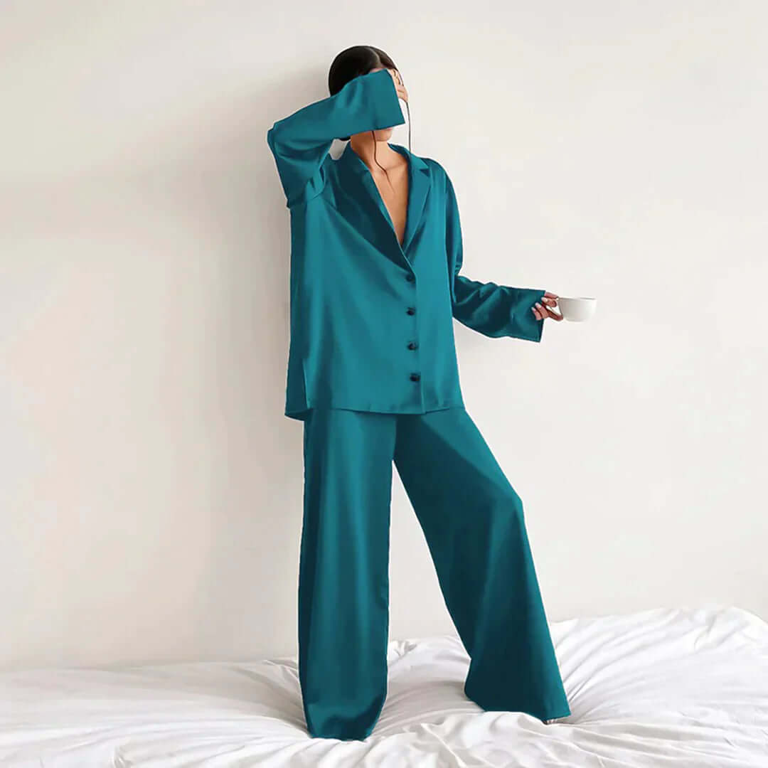 Ladies Classic Fit Shirt & Loose Pant Set