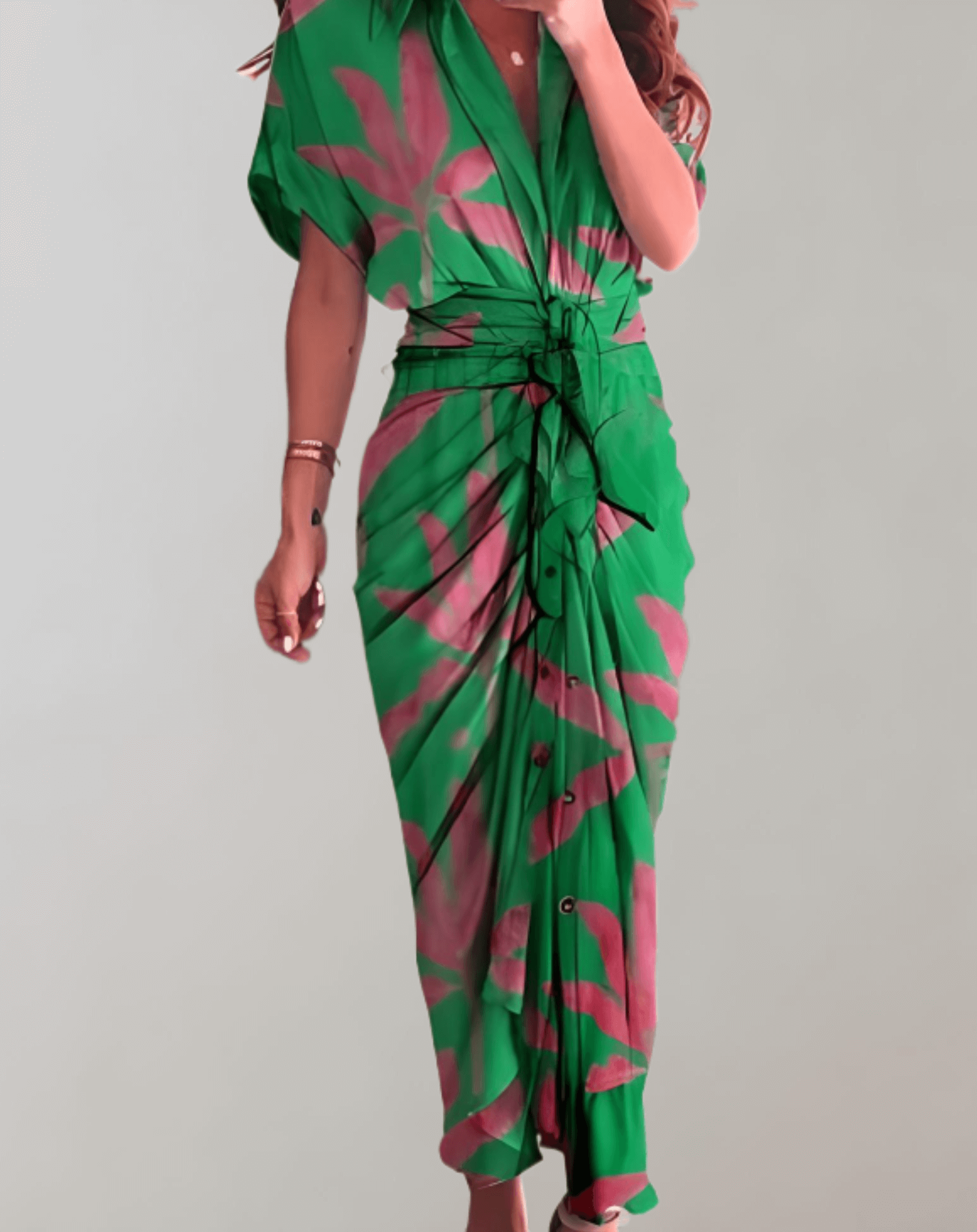 green, pink