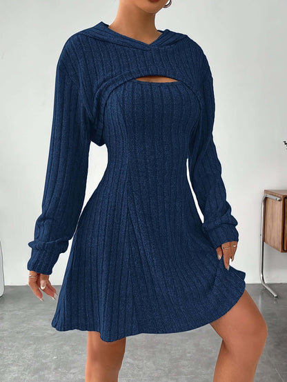 Sleeveless Textured Fit Dress - Luxivelle