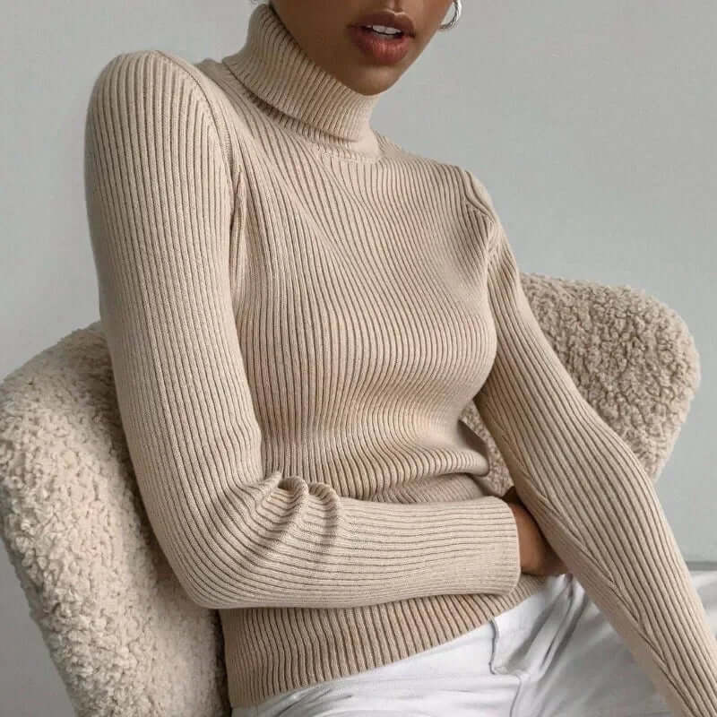 Classic Fit Crew Neck Knit Sweater - Luxivelle