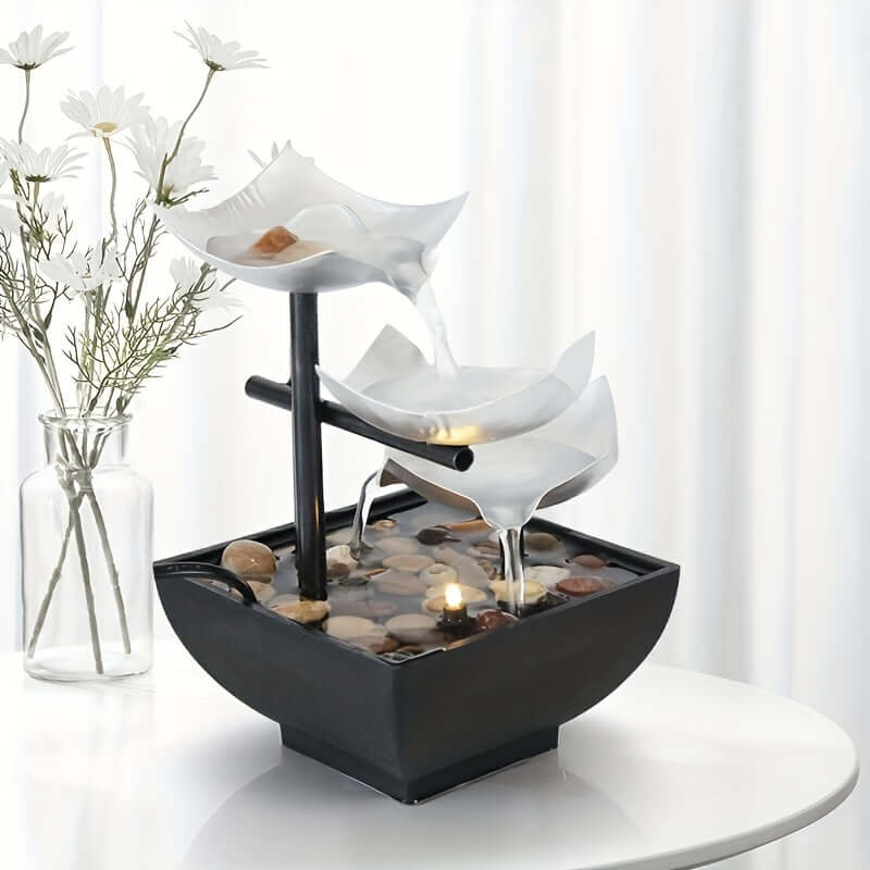 Indoor Desk Water Fountain with LED Light