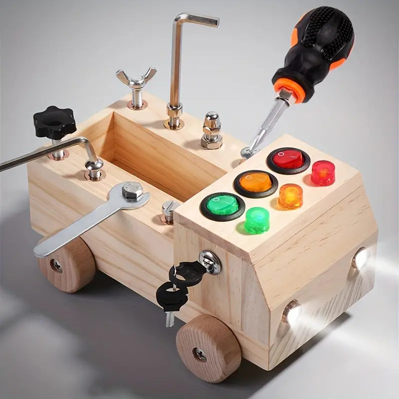 Educational Wooden Activity Board for Kids - Luxivelle
