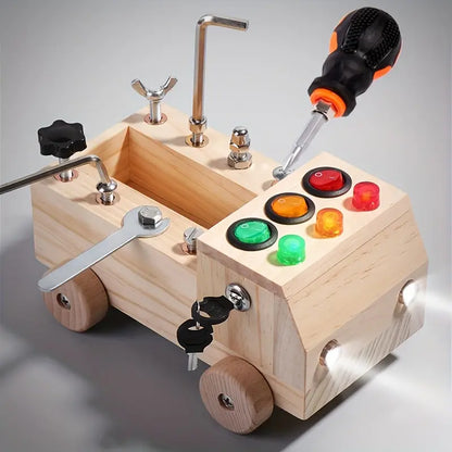 Educational Wooden Activity Board for Kids - Luxivelle