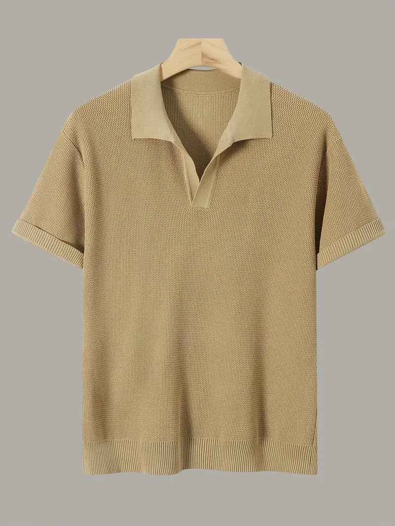 Comfortable Men's Short Sleeve Polo Shirt Summer Tee