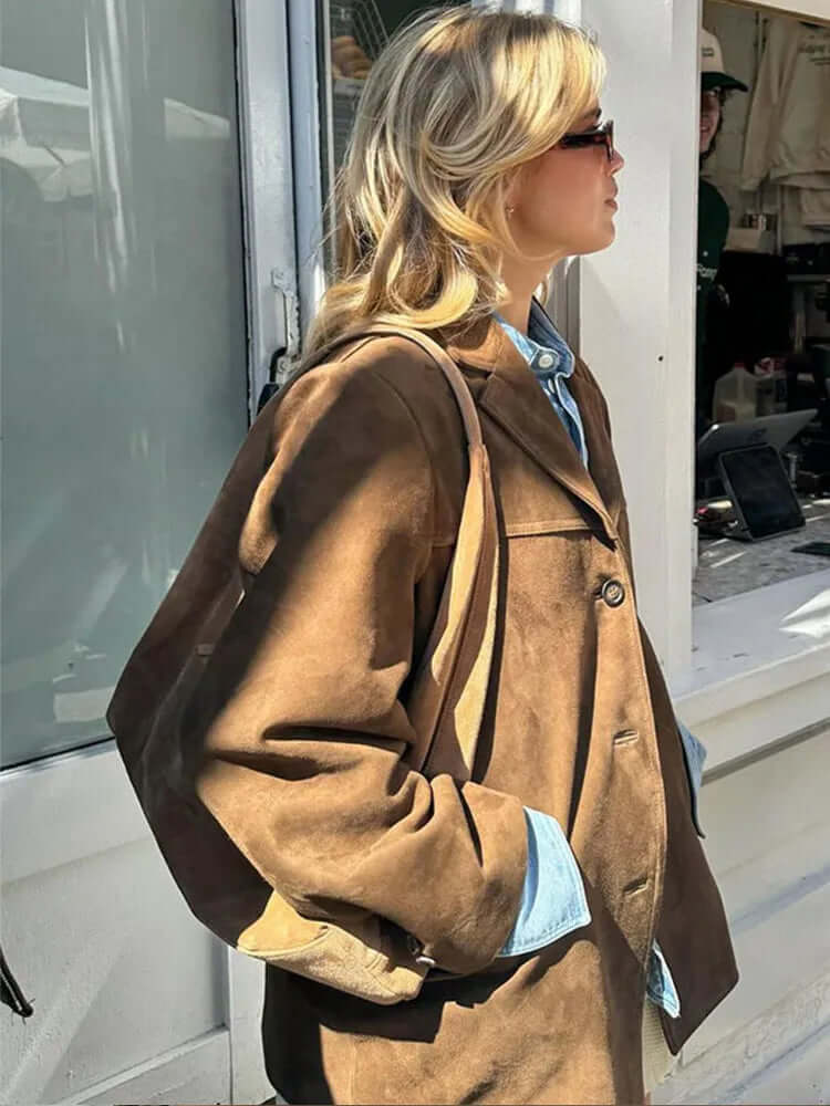 Luxury Brown Leather Jacket