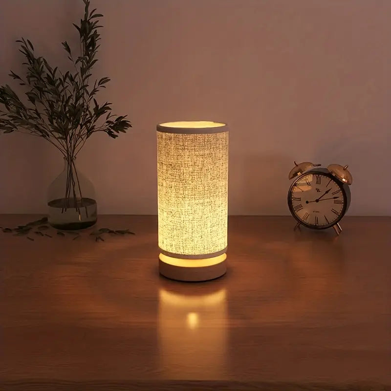 Classic Wood Table Lamp with Cozy Gentle Glow - Luxivelle
