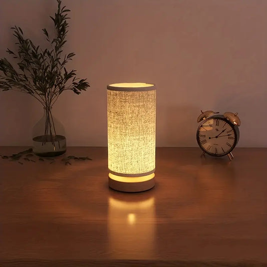 Classic Wood Table Lamp with Cozy Gentle Glow - Luxivelle