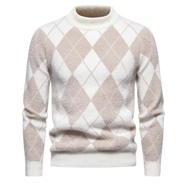 Classic Pattern Crew Neck Sweater - Luxivelle