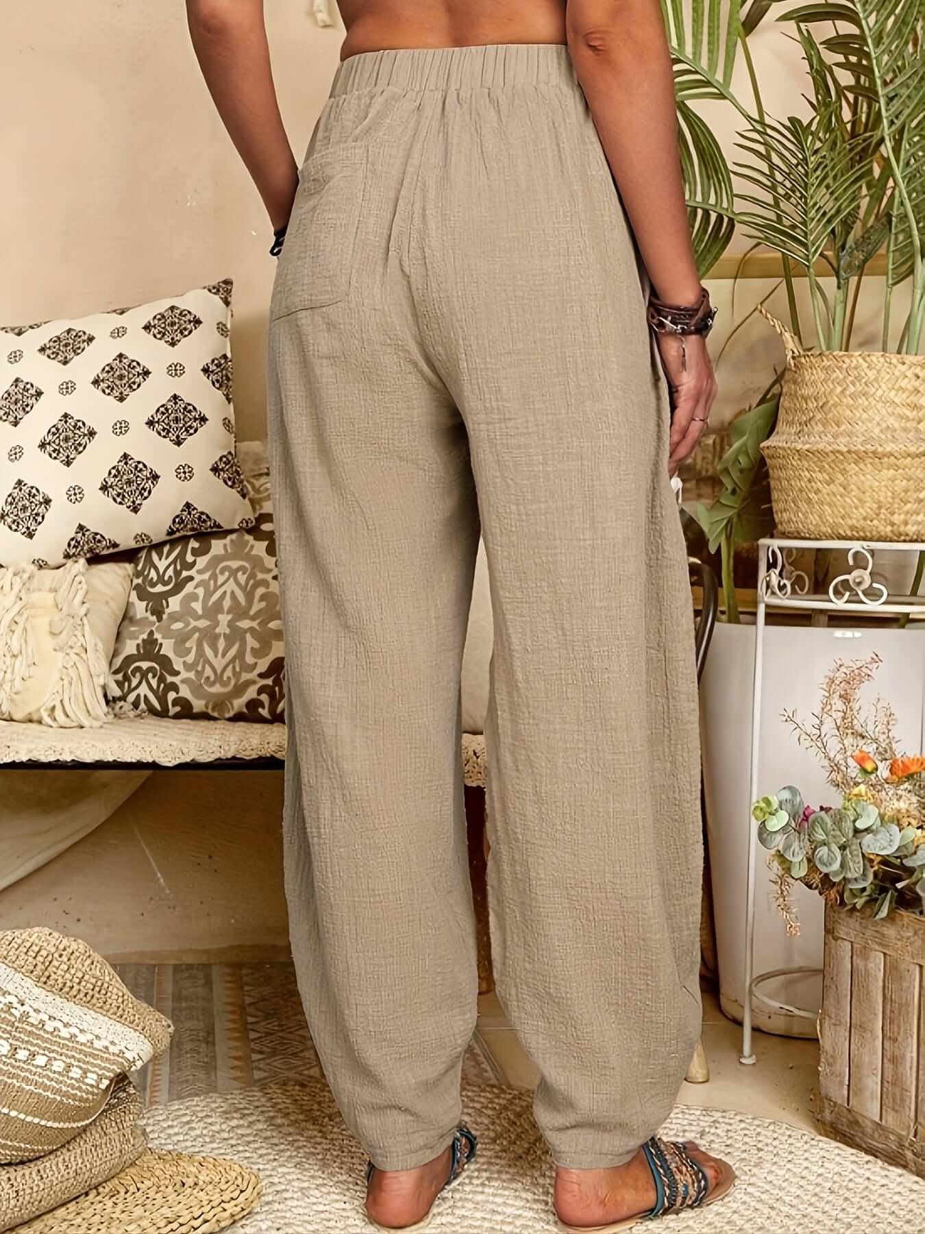 Comfortable Women's Linen Pants with Pockets