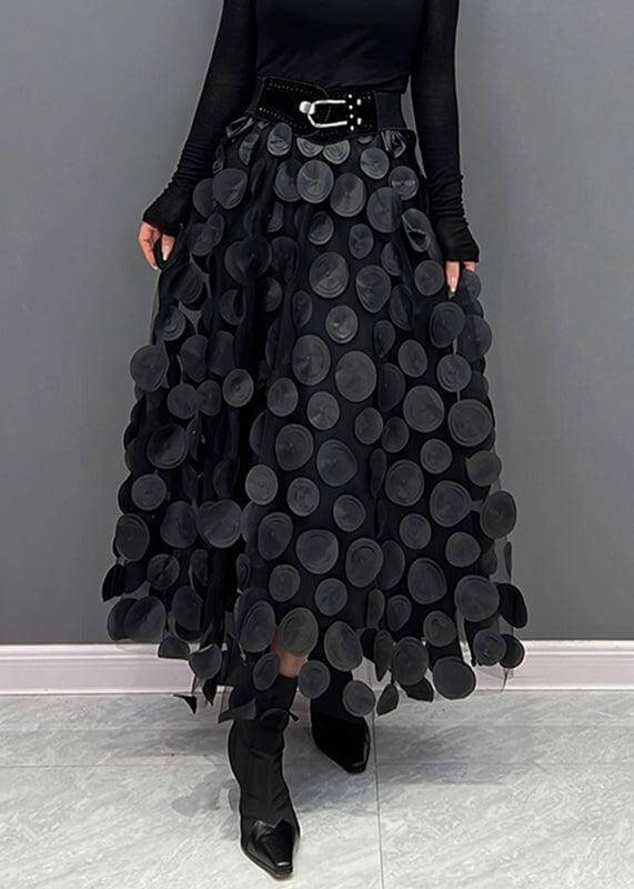 Floral Spot Flowy Mid Length Skirt
