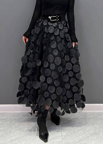 Floral Spot Flowy Mid Length Skirt