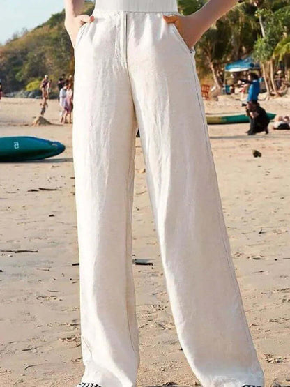 Relaxed Fit Women's Linen Pants