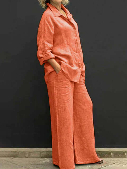 Women's Casual Blouse & Loose Fit Pants