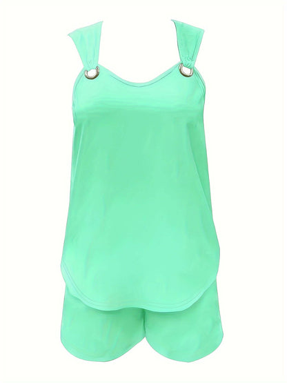 Chic Summer 2 Piece Outfit with Gold Accent