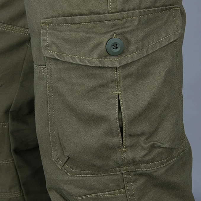 Classic Fit Mens Cargo Pants with Multiple Pockets
