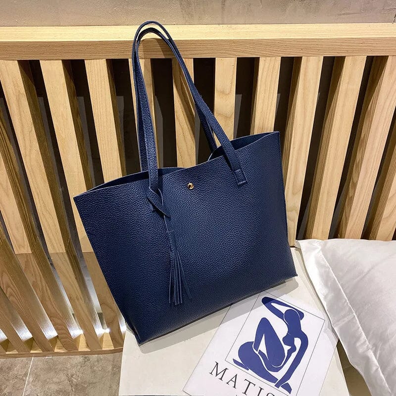 Genuine Leather Tote Shoulder Bag