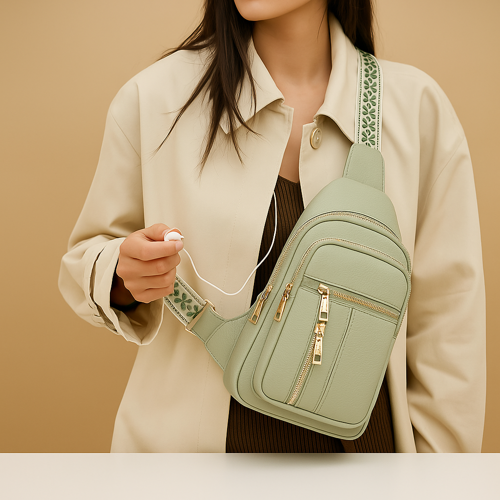 Women’s anti-theft crossbody bag with hidden zippers, water-resistant PU leather, and multiple compartments for stylish daily use