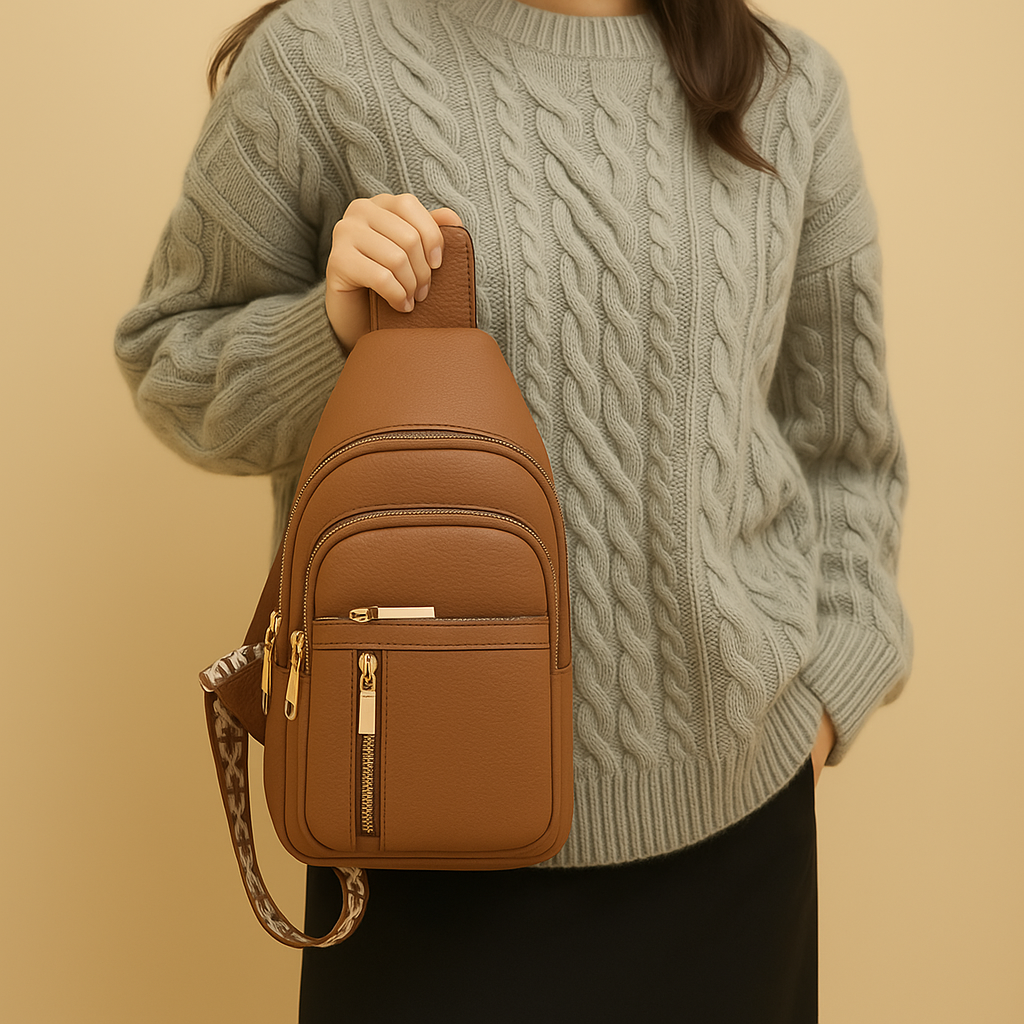 Women’s anti-theft crossbody bag with hidden zippers, water-resistant PU leather, and multiple compartments for stylish daily use