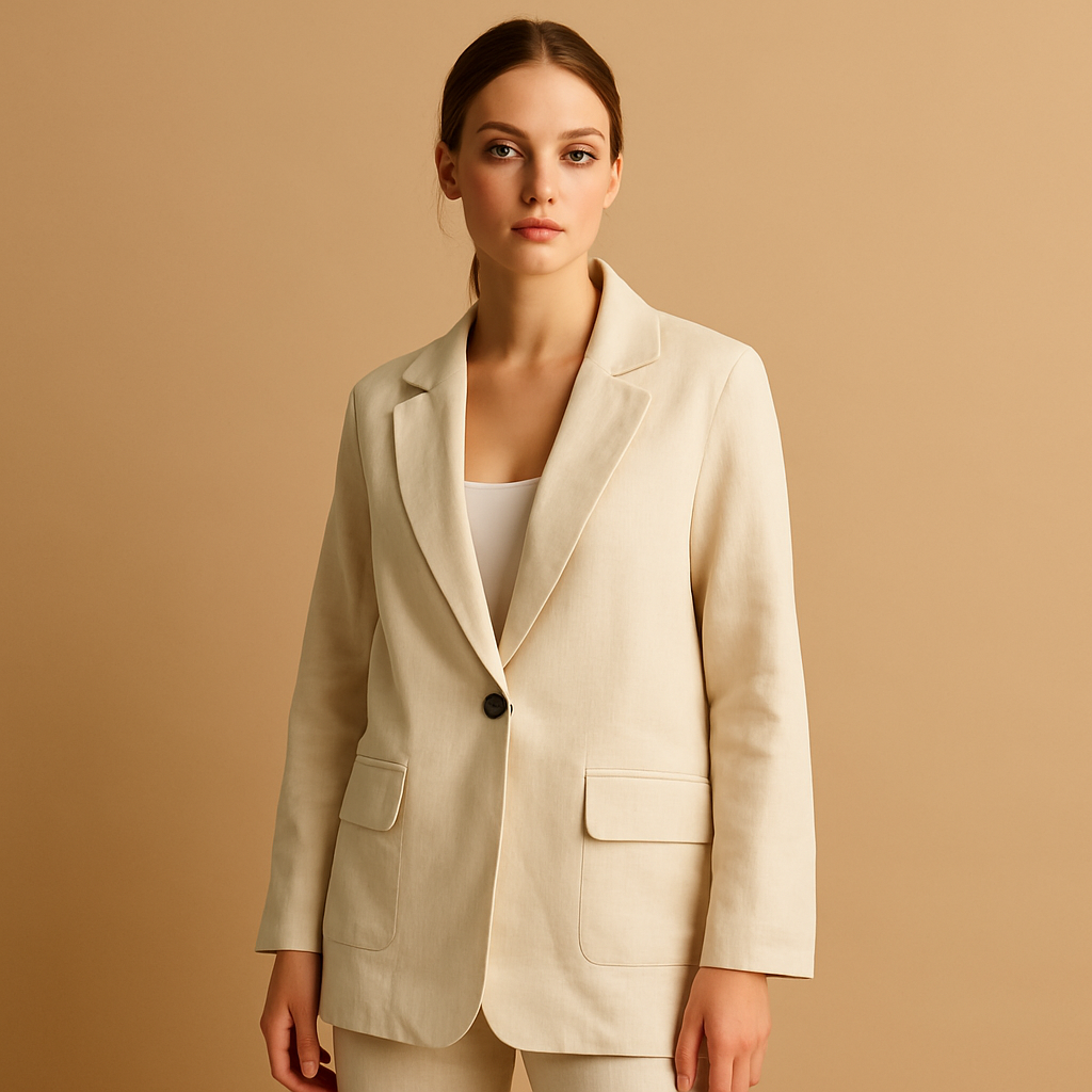 Classic Fit Long Sleeve Women's Blazer - Luxivelle
