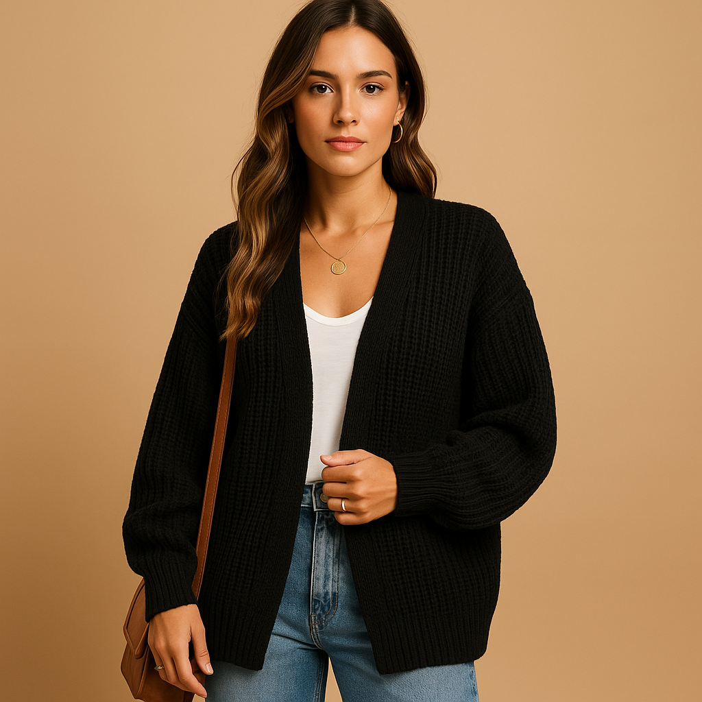 Comfy Oversized Knit Cardigan for Women - Luxivelle