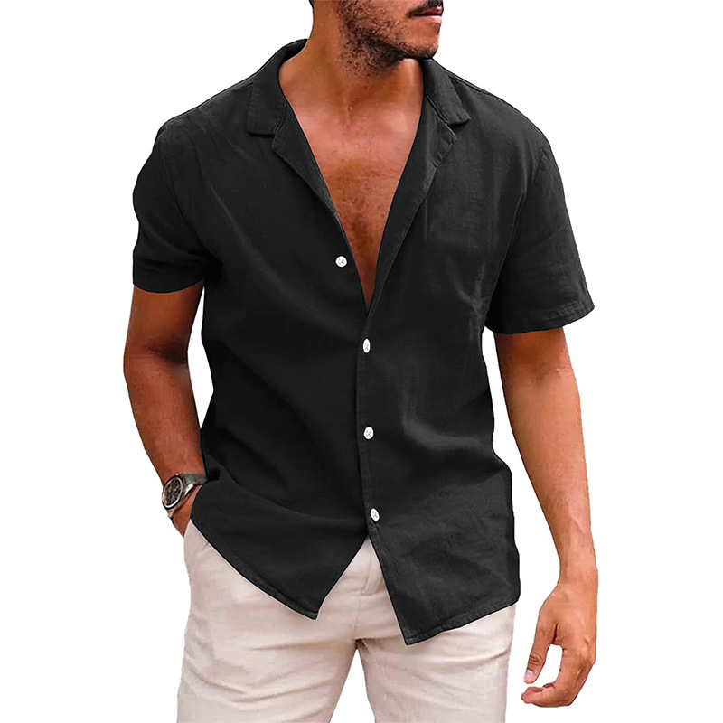 Comfortable Mens Short Sleeve Relaxed Fit Shirt - Luxivelle